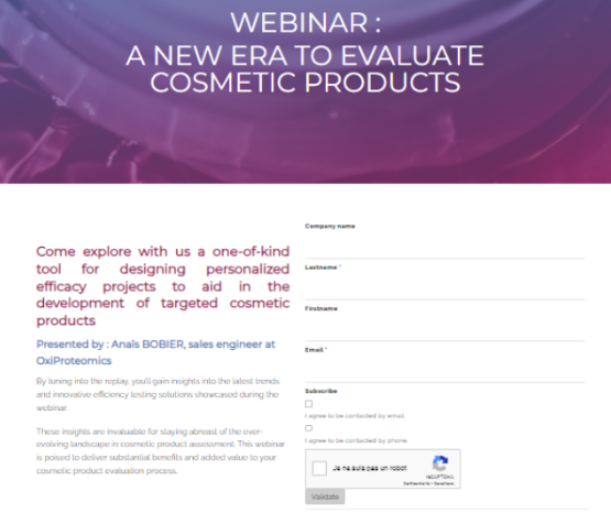 Exemple  de landing page avec workflow (landing page, Formulaire, CRM, Commercial)
